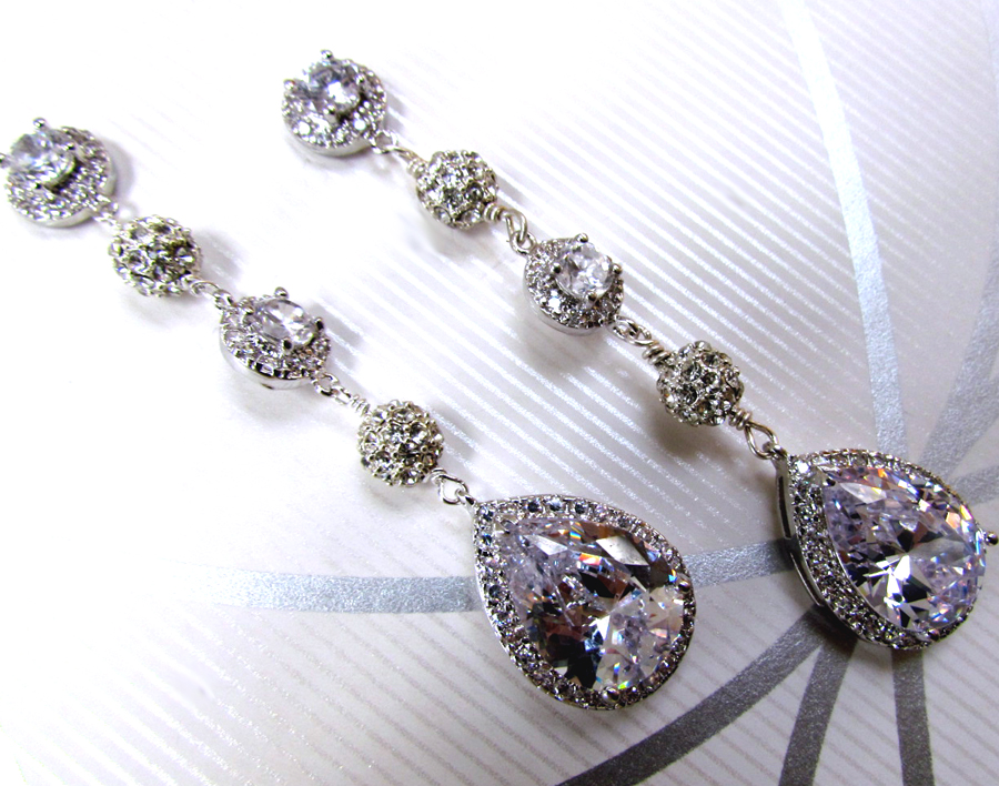 SIMONE Cubic Zirconia Drop Dangle Earrings
