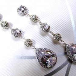 SIMONE Cubic Zirconia Drop Dangle Earrings